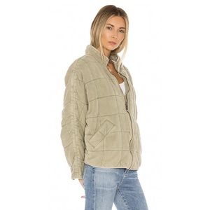 Free People Dolman Quilted Knot Jacket Moss